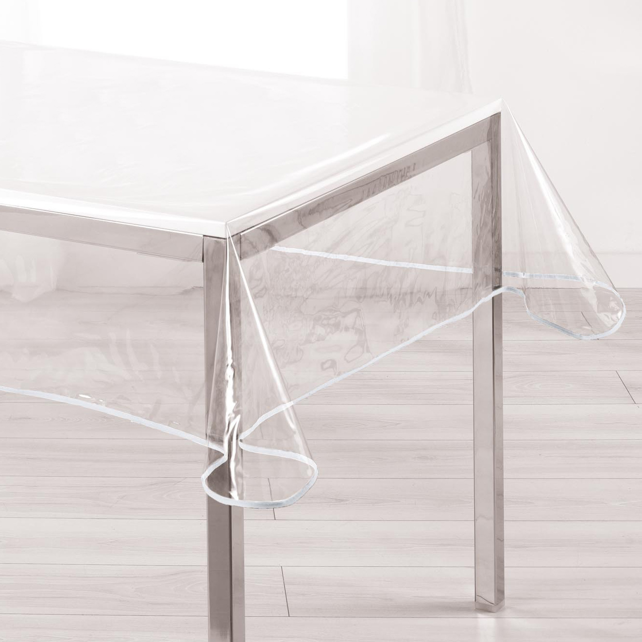 Tovaglia rettangolare in tela cerata trasparente (L240 cm) Garden Bianco -  Biancheria tavola e cucina - Eminza