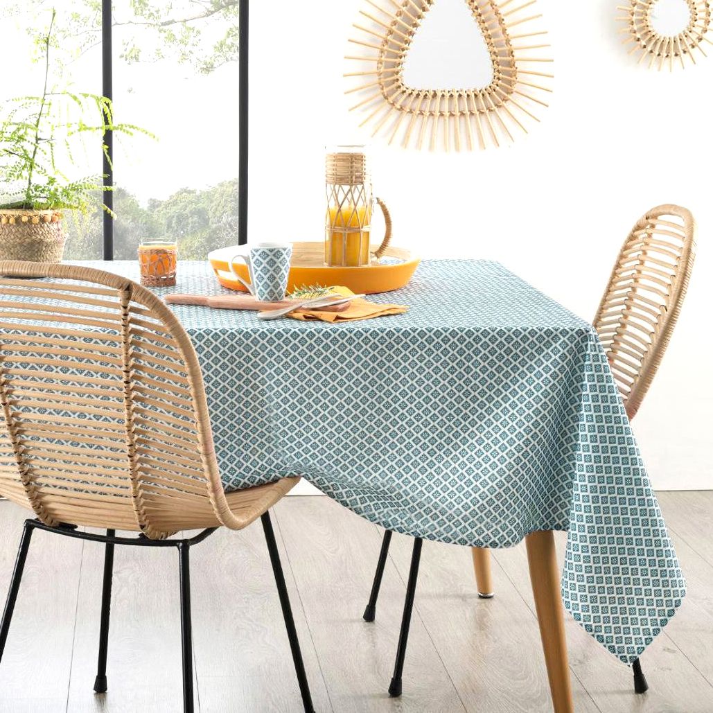 Le Linge De Jules Cerrado Tovaglia Rettangolare Antimacchia 150x240 Cm - Facile Manutenzione, 100% Poliestere