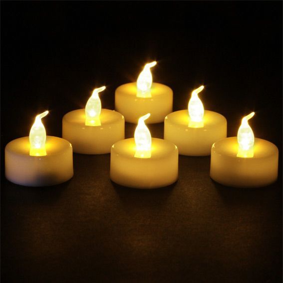 Lot de 6 bougies chauffe-plat à LED argent argent - L'Incroyable
