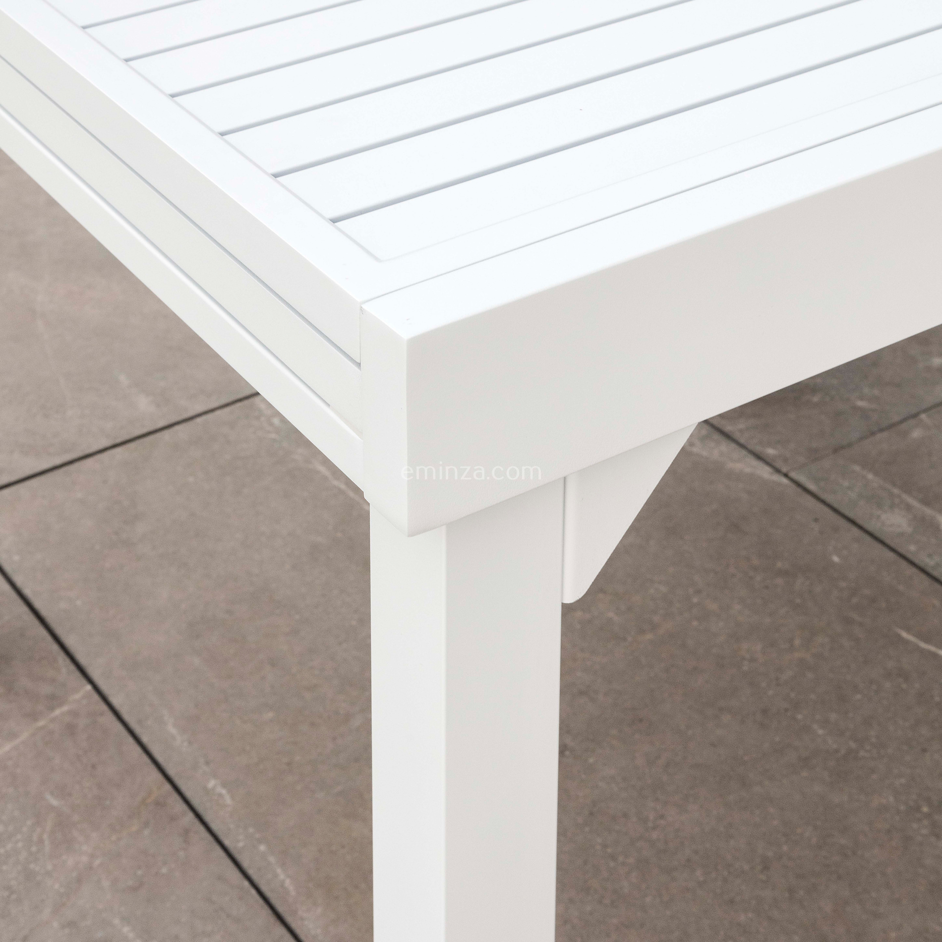 Carrefour - FARO - Table de jardin rectangulaire - Blanc - 909908