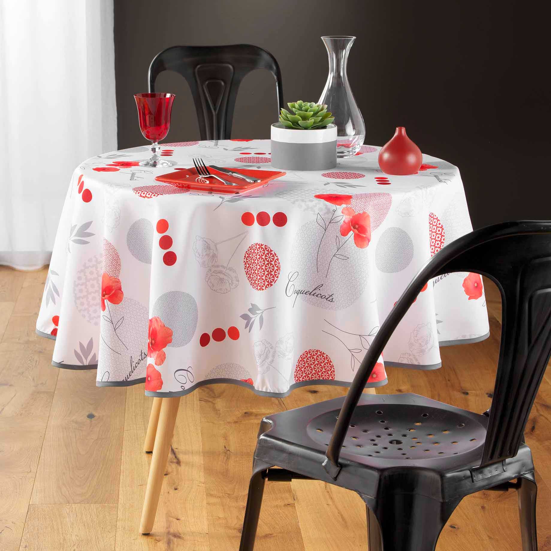 Nappe rectangulaire (L240 cm) Bully Rouge