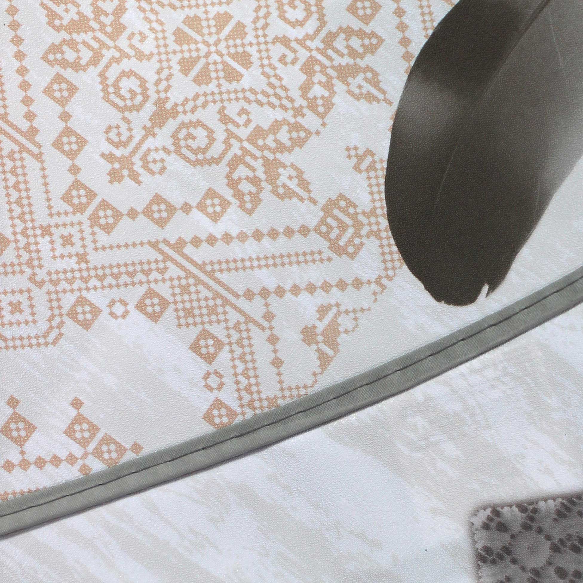 Tovaglia rotonda PVC (D160 cm) Delicia Tortora - Biancheria tavola e cucina  - Eminza