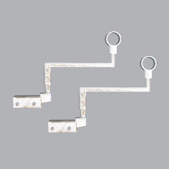 Support tringle extensible (L115 - L155 / D28) Lino Blanc mat - Accessoire  et tringle rideau - Eminza