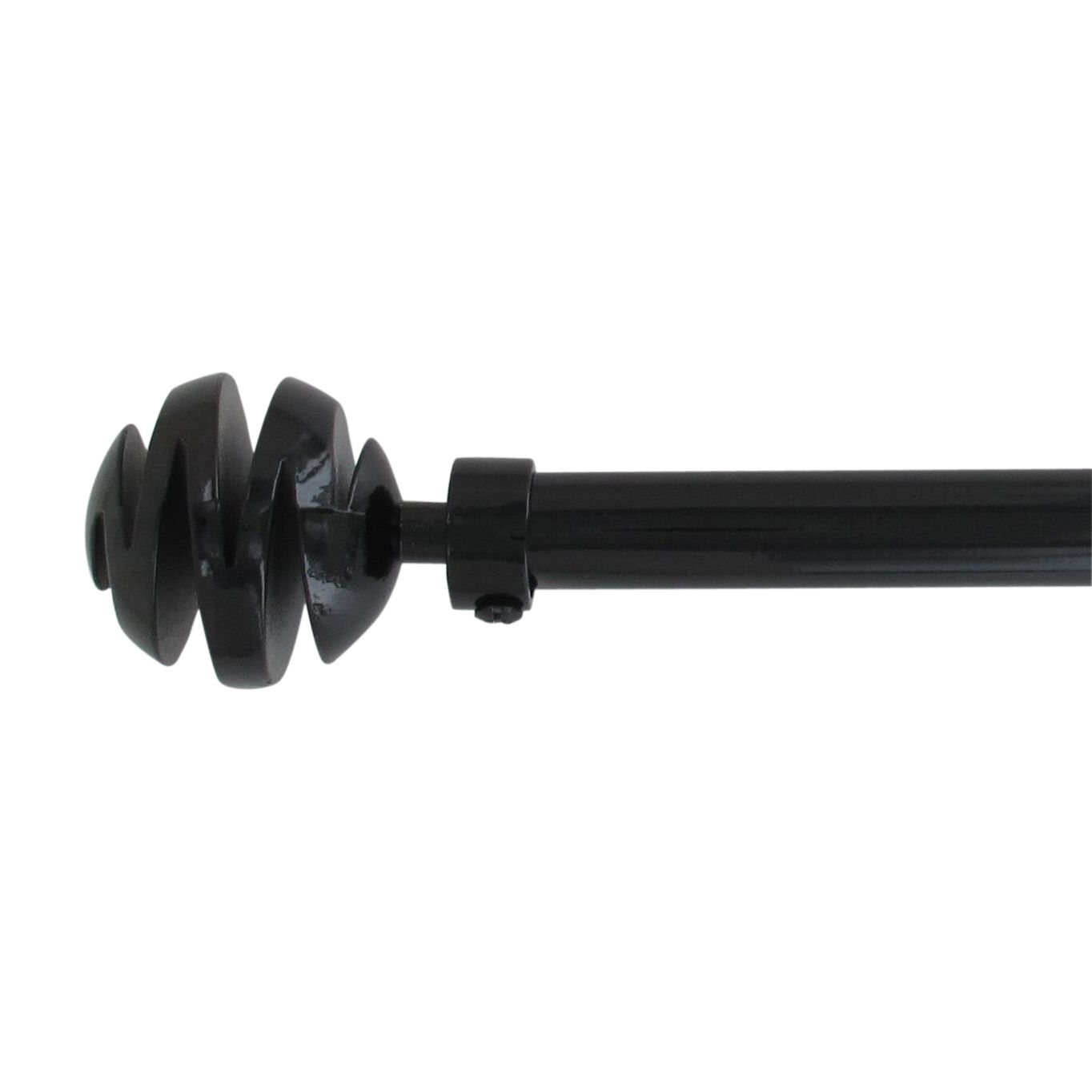 Kit de barra extensible (L210 - L380 cm / D19 mm) Brasserie Negro mate -  Accesorio y barra para cortina - Eminza
