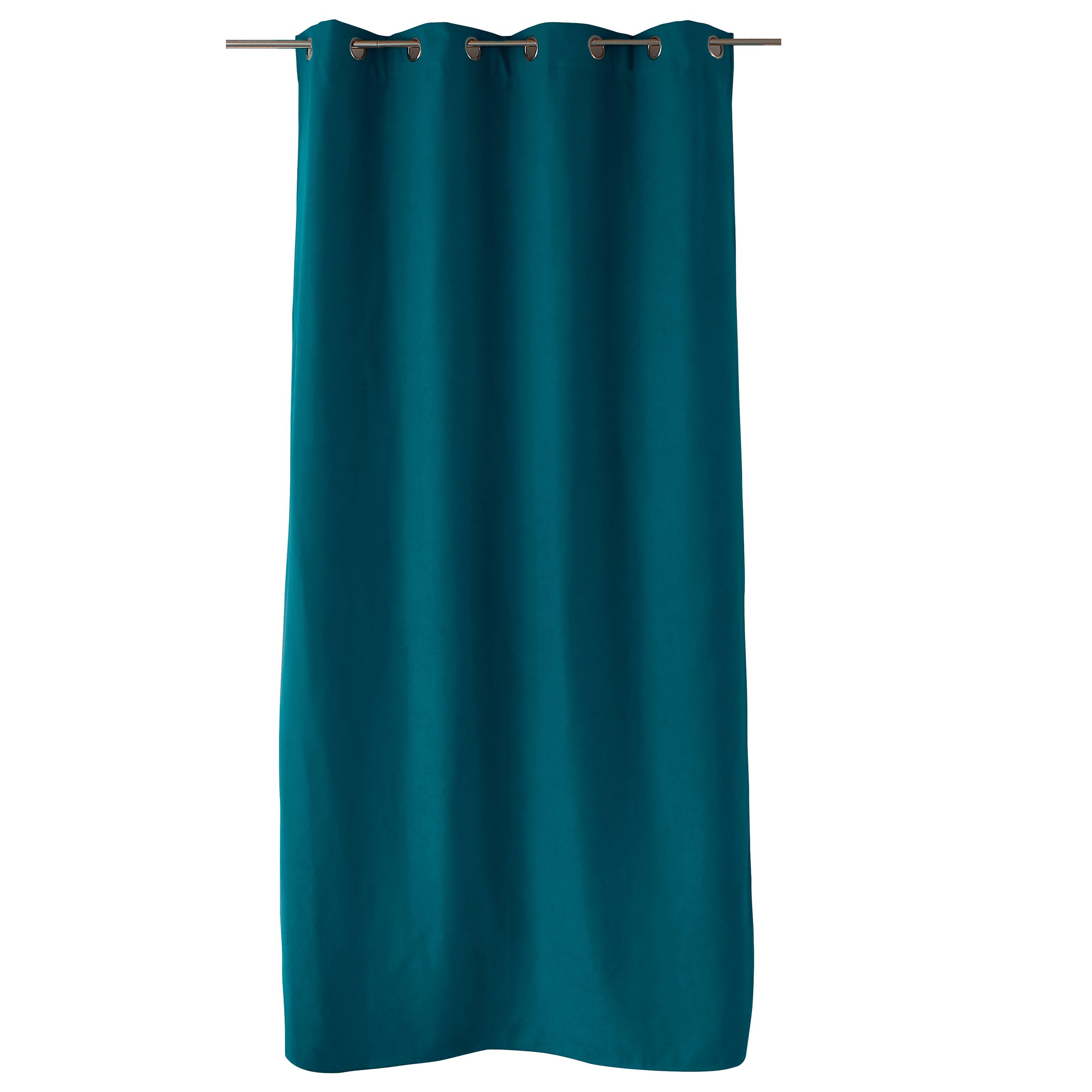 Rideau Occultant Paris Prix à Œillets - Tissu Polyester 210g/m², 140x240 Cm, Bleu Canard - Coupe-Lumière Et Style
