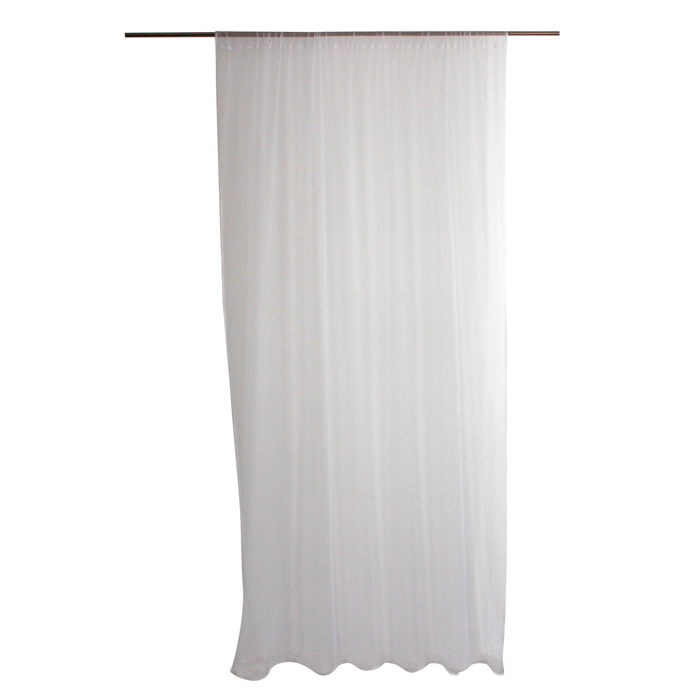 Douceur D'Intérieur Tenda Janice Con Occhielli, 140x240 Cm, Bianco Effetto Lino, Leggera E Trasparente. Eleganza Per La Casa!