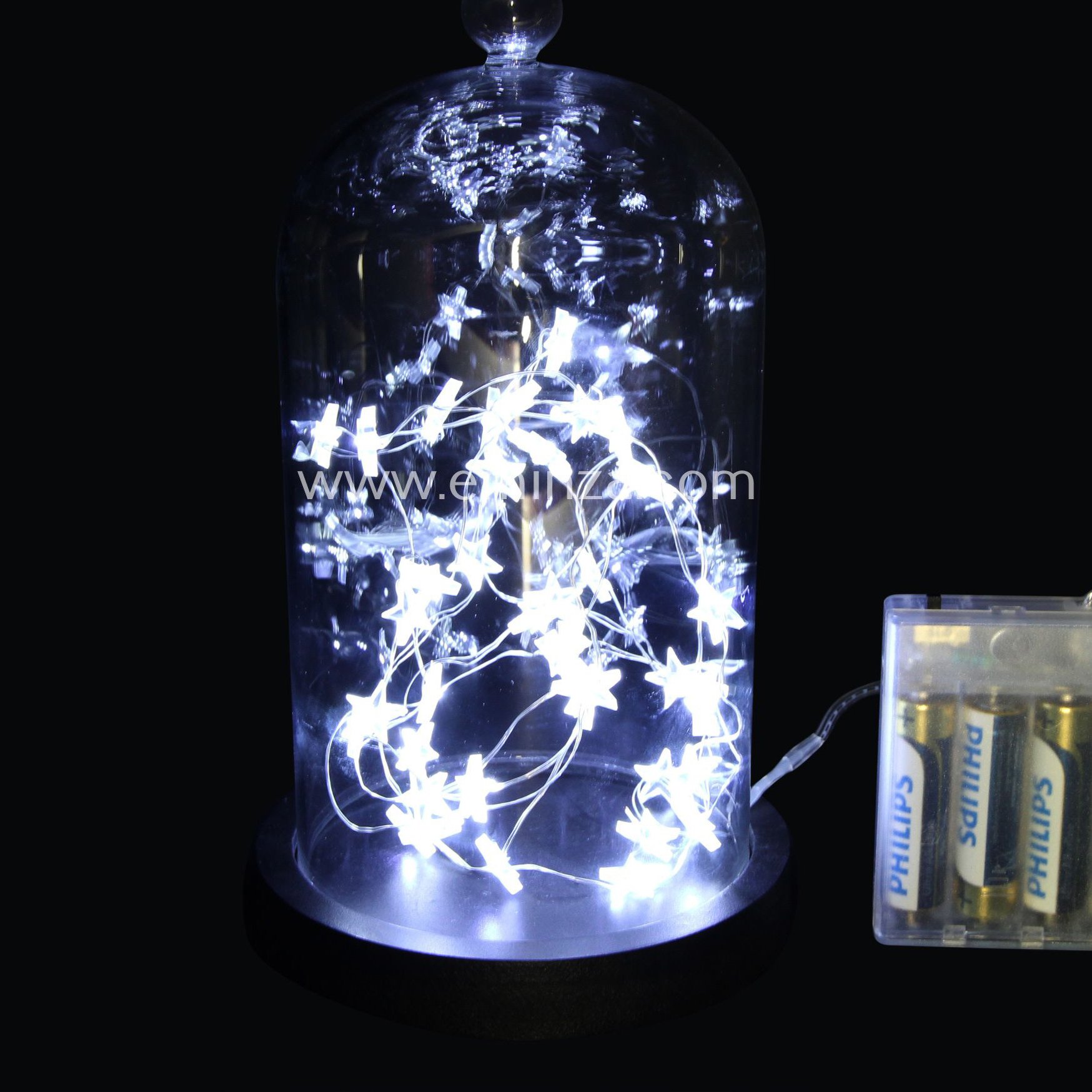 W-B Guirlande lumineuse LED à piles, 1 paquet de mini guirlandes lumineuses  étoilées en fil de