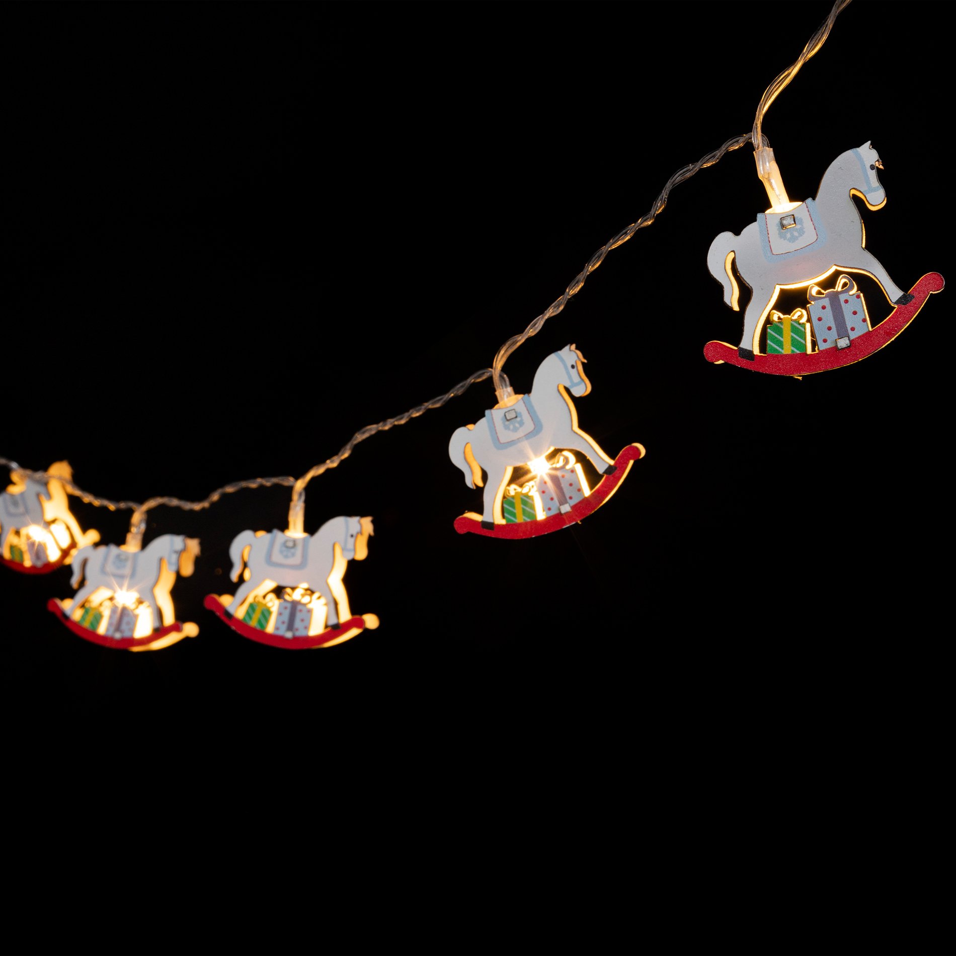 Ghirlanda Luminosa A LED 10m Con 100 Luci Calde – Nastro Decorativo Natalizio Con Motivi Fiocco Di Neve, A Batteria