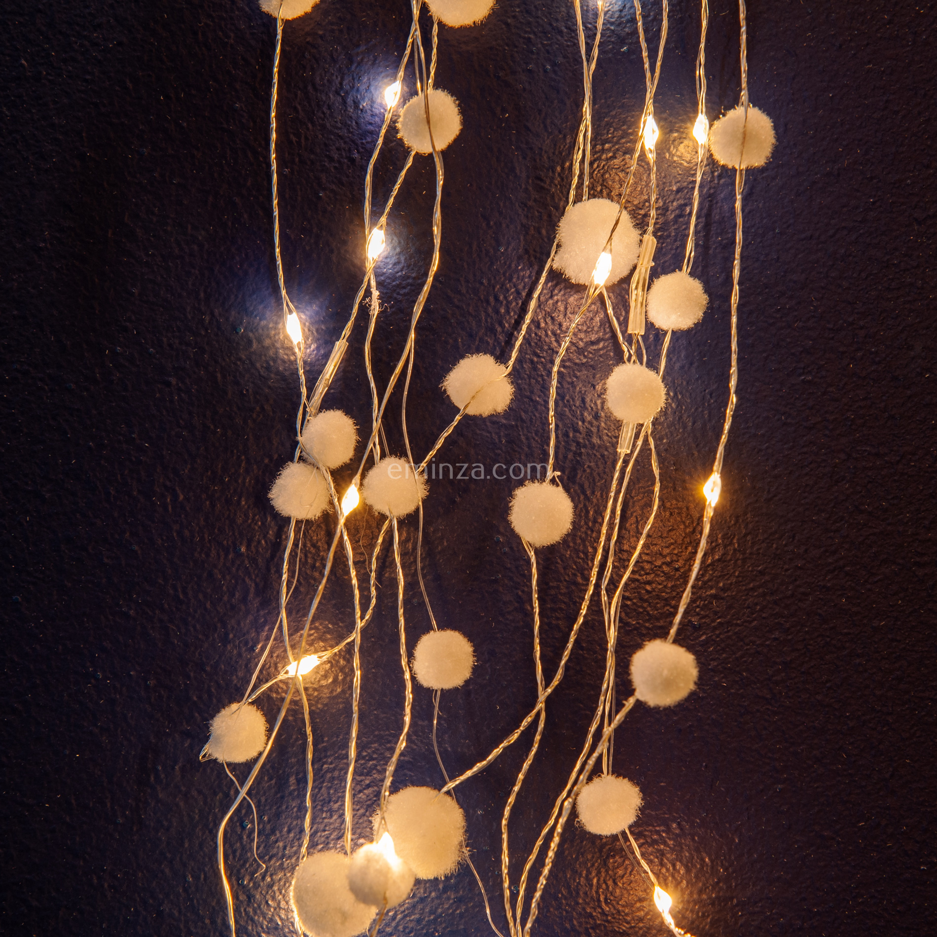 Guirlande lumineuse - transparente - 1 m - 100 LED blanc chaud