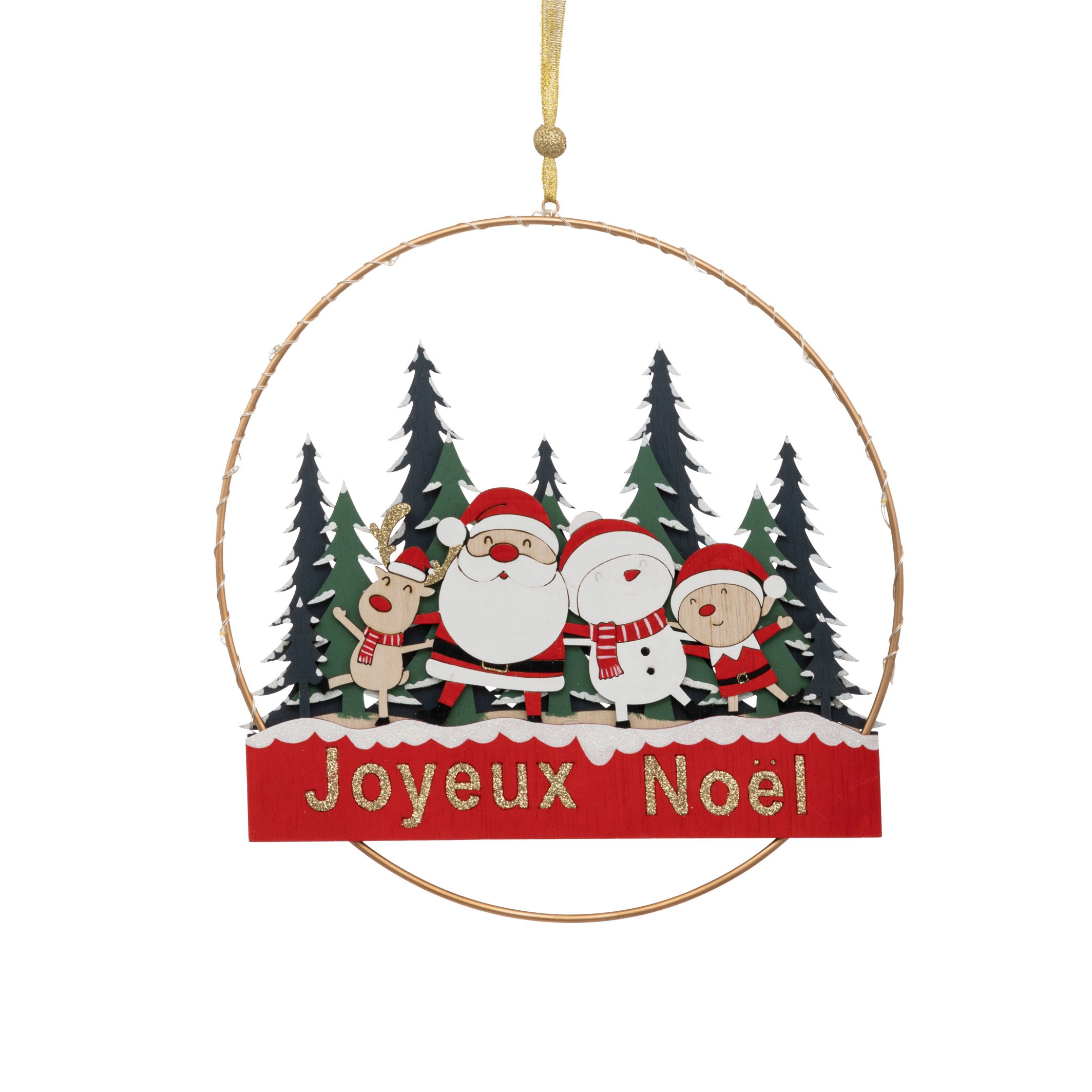 Suspension Joyeux Noël Rouge Déco de Noël pour la maison Eminza