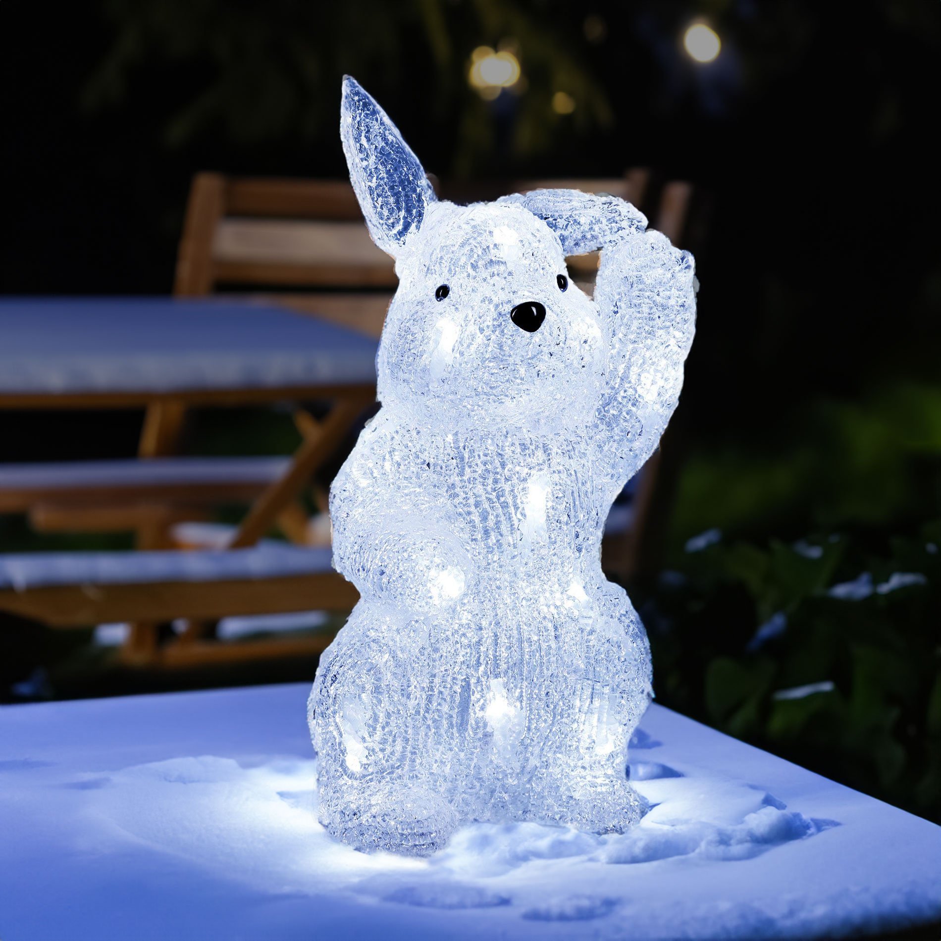LED Hase Kaltweiß 20 LEDs - Weihnachts-beleuchtung - Eminza