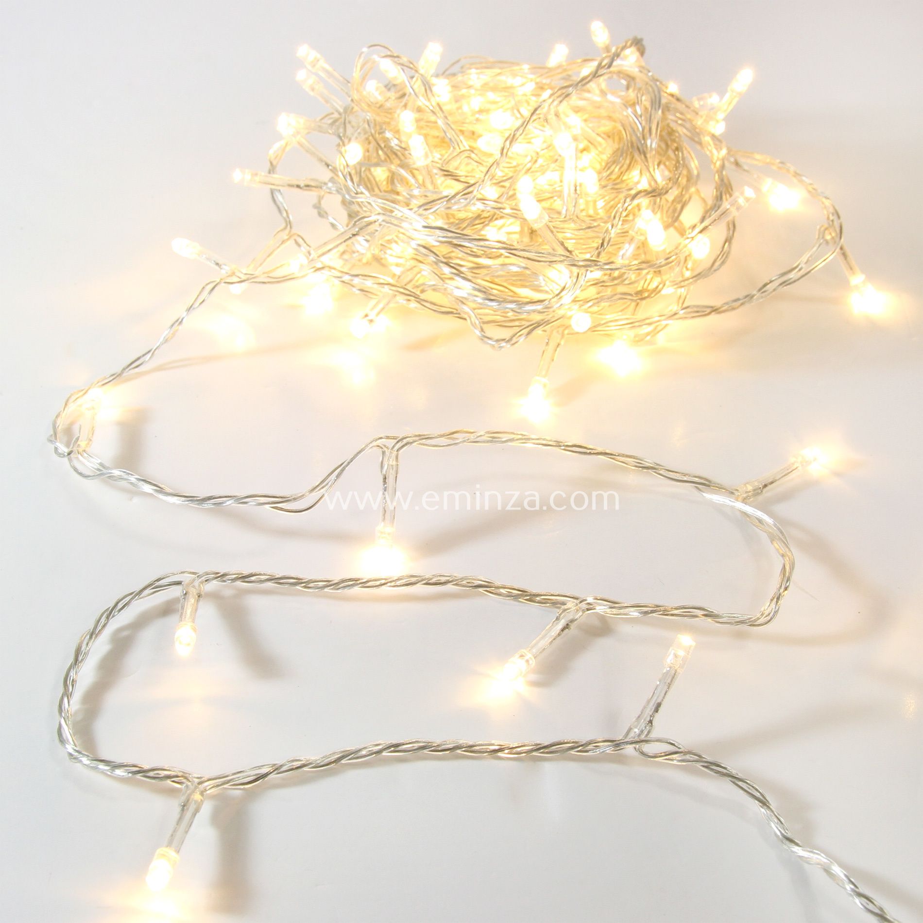 Guirlande lumineuse Timer 10 m Blanc chaud 100 LED CV - Décoration lumineuse  - Eminza