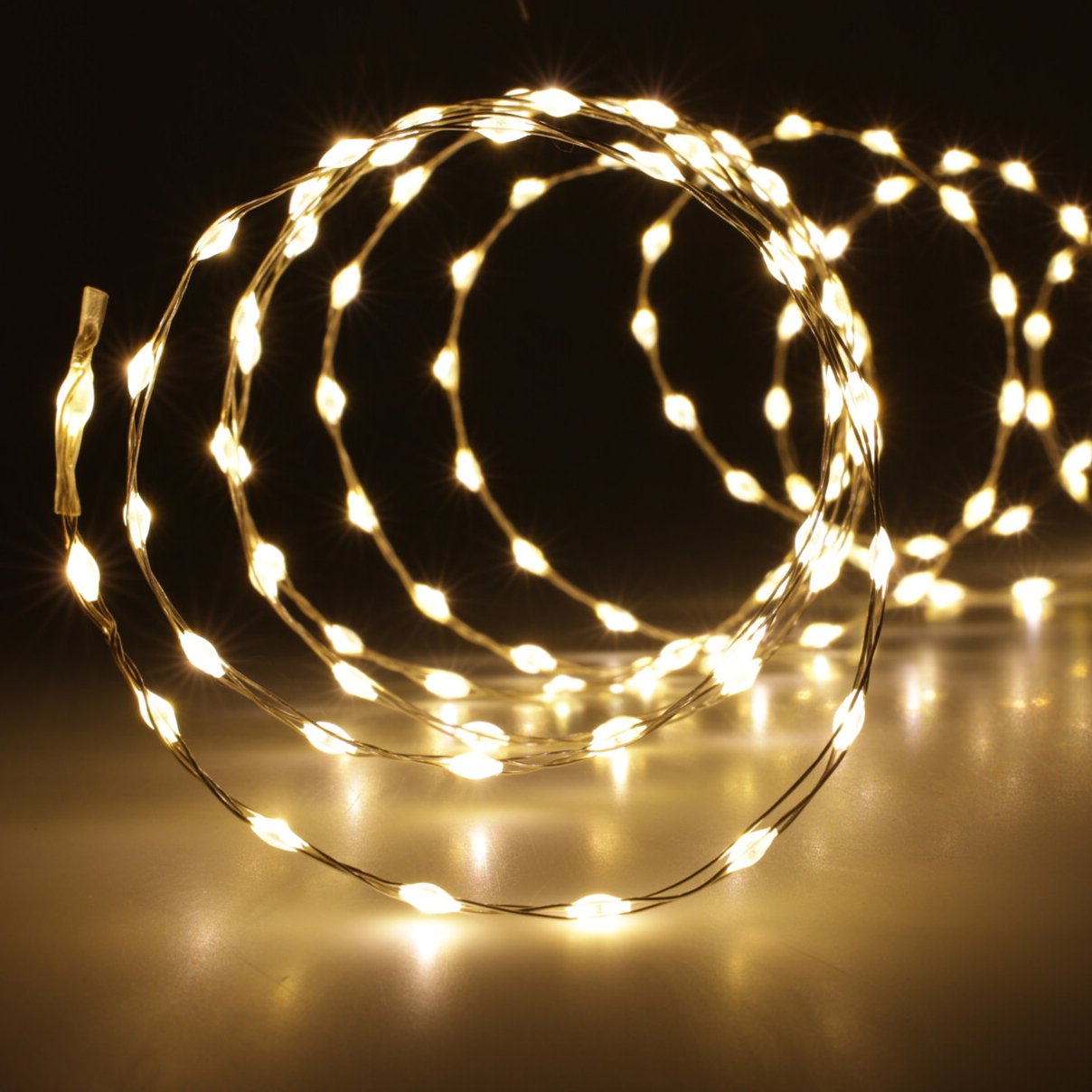 Micro-LED Lichterkette 2 m Kaltweiß 40 LEDs Batteriebetrieben CA -  Weihnachts-beleuchtung - Eminza