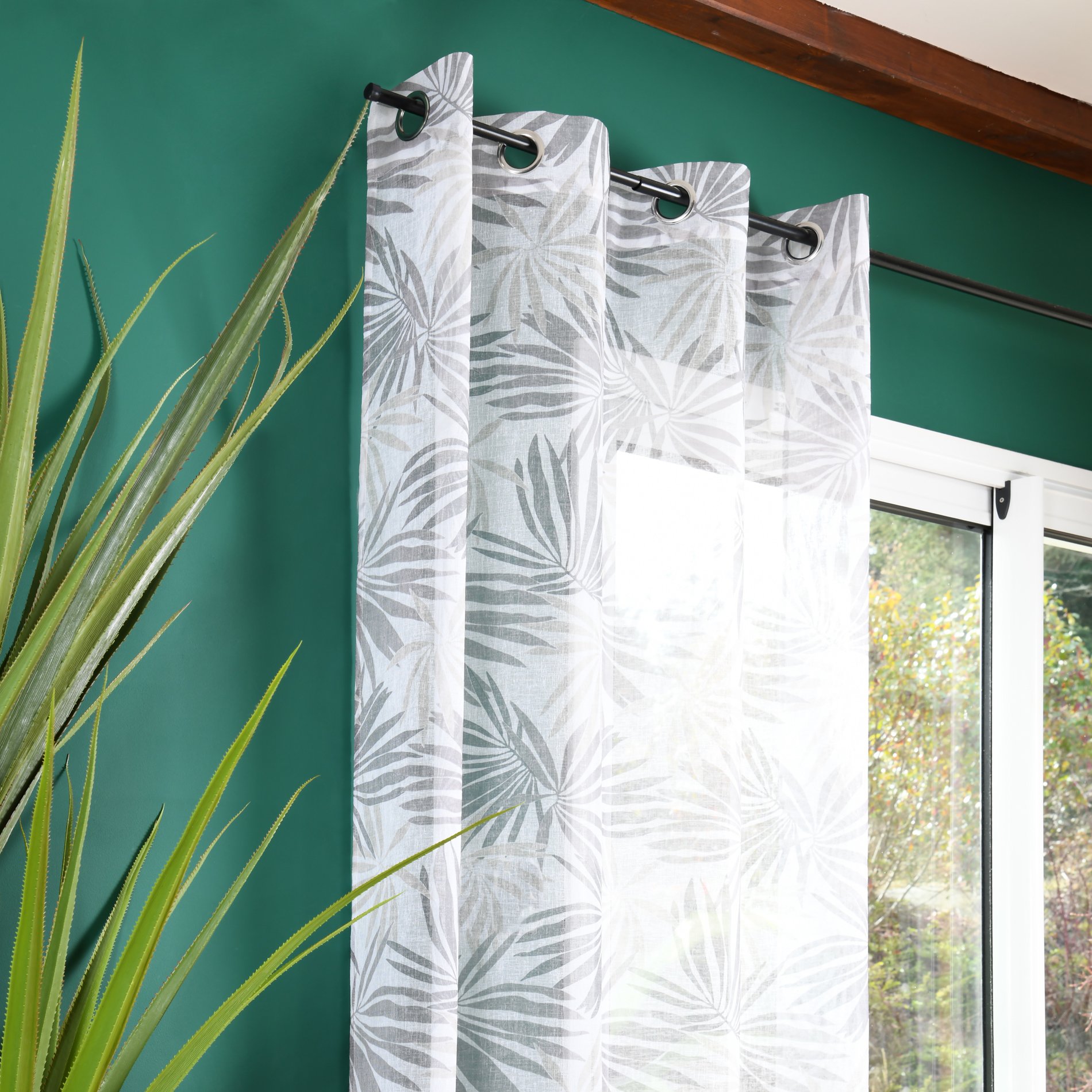 Tenda trasparente (140 x 260 cm) Milfolia Grigio - Tende/Tende trasparenti/  Tende a rullo - Eminza