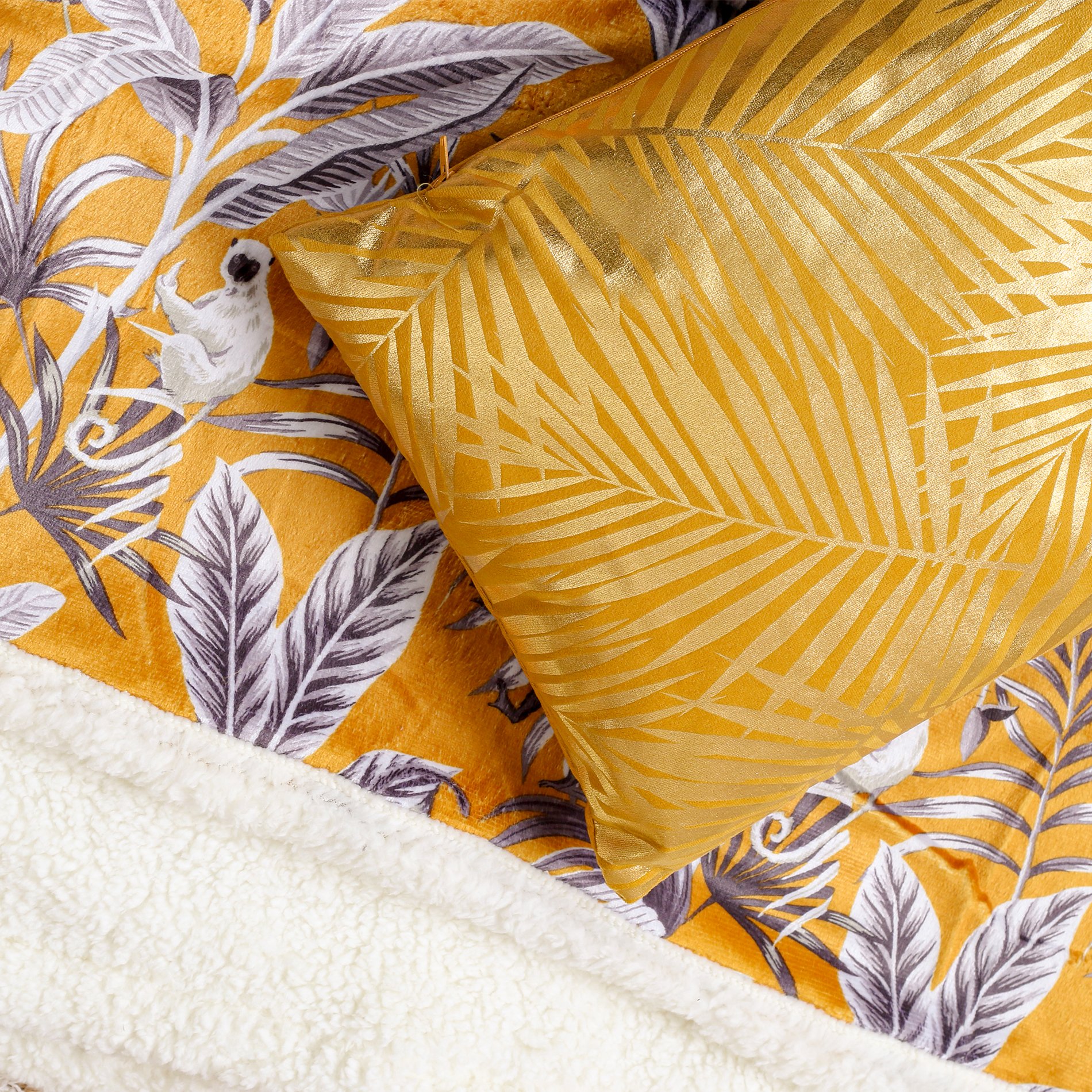 Cuscino rettangolare iuta e cotone (30 x 50 cm) Asmara Beige - Tessuto  decorativo - Eminza