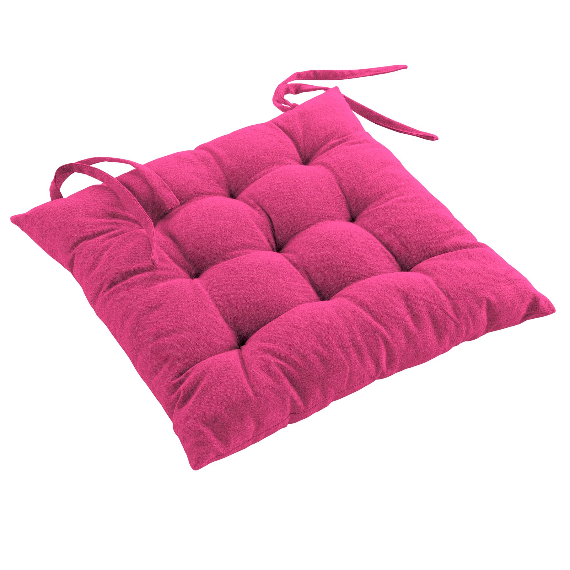 Cuscino per sedia cotone riciclato Mistral Rosa fucsia - Tessuto decorativo  - Eminza