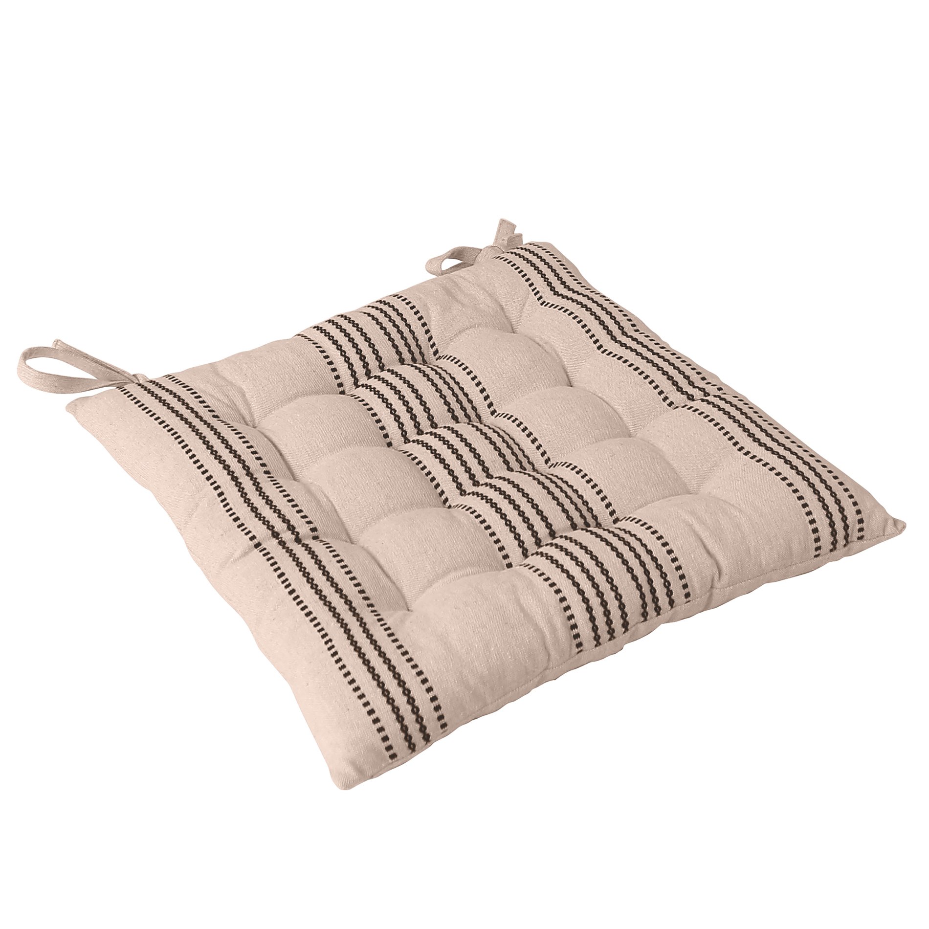 Furn. Cuscino Emile Con Stampa Astratta Viso, Ecru, 43x43cm, In Poliestere Riciclato