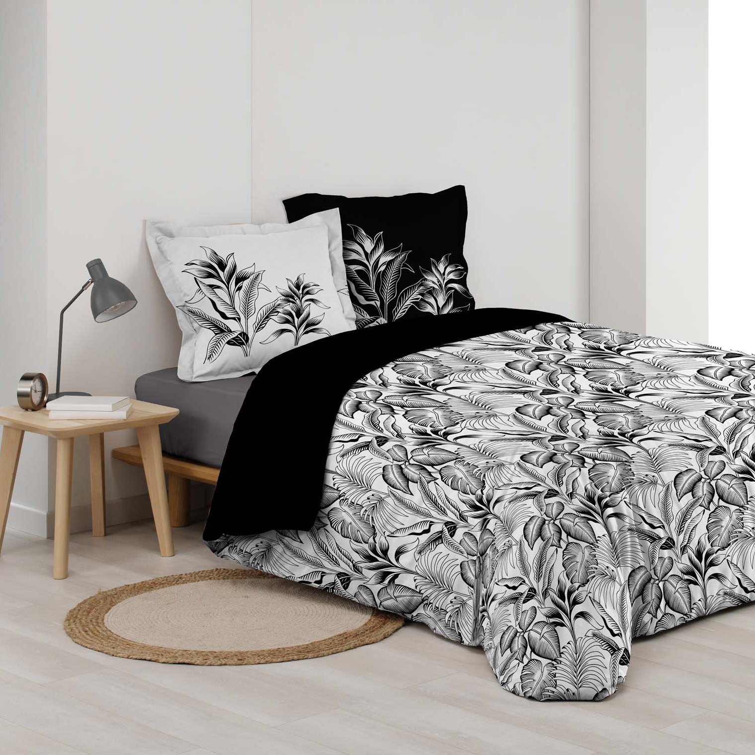 Housse De Couette Percale De Coton (280 X 240 Cm) Cali Bleu Canard