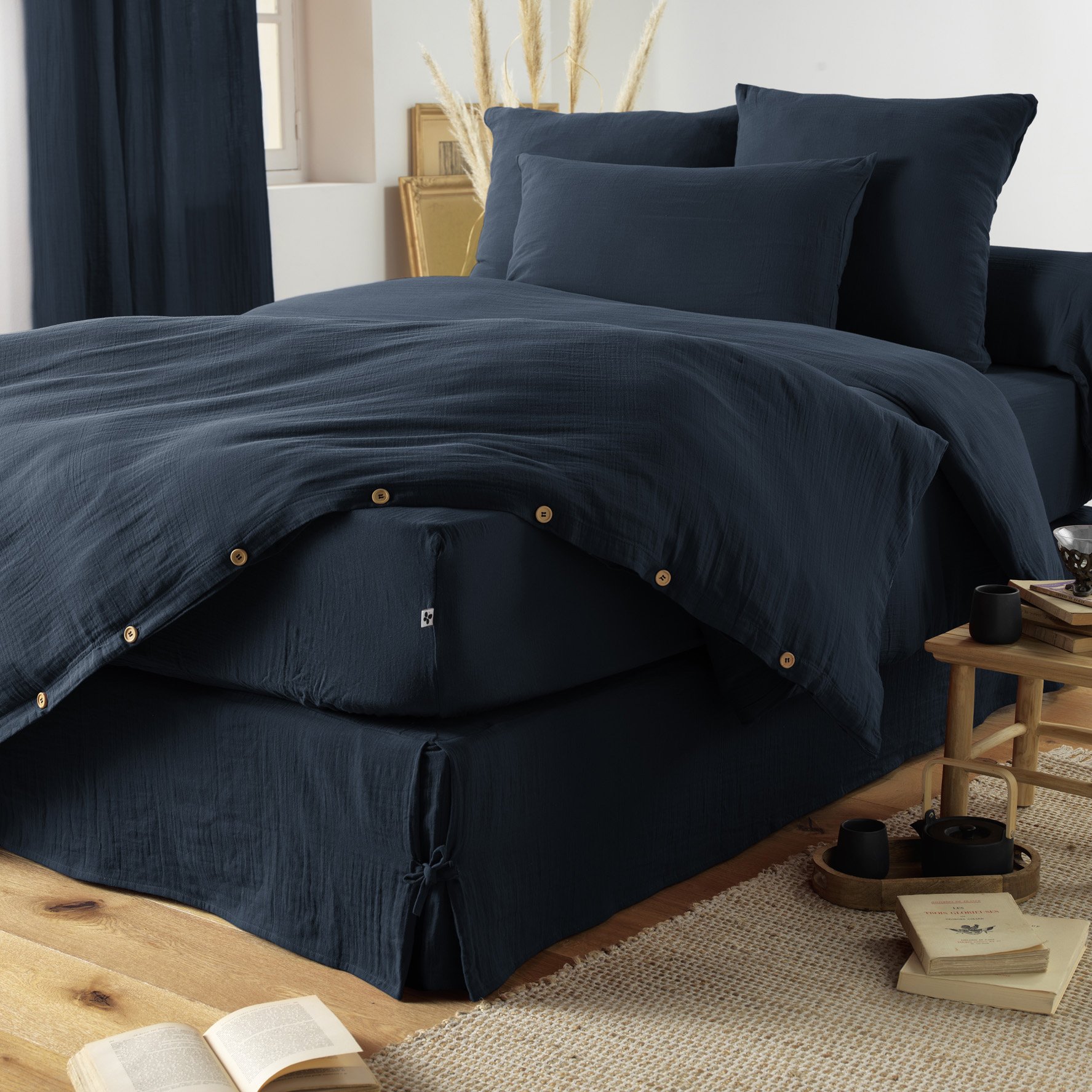 Protector de colchón impermeable (90 x 190 cm) Tricia Blanco - Ropa de cama  - Eminza
