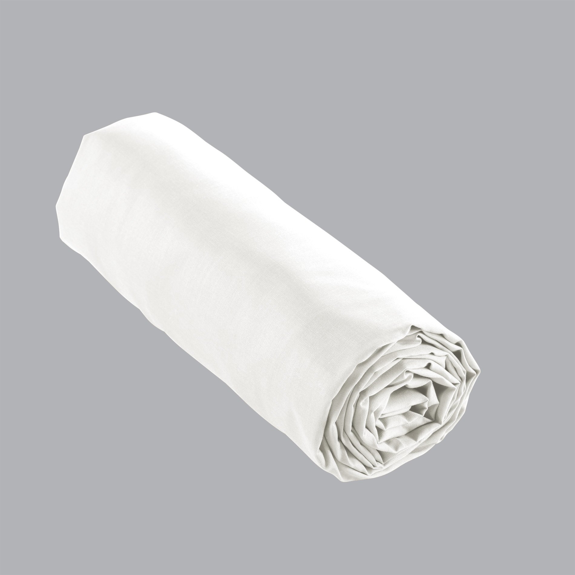 Drap housse percale de coton (140 cm) Cali Blanc - Linge de lit - Eminza