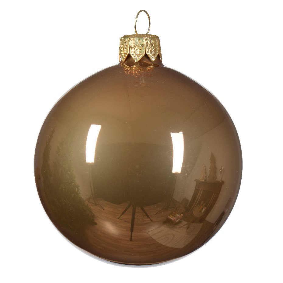 Boules De Noël Brillantes 12 Cm - Lot De 4, Deux Designs : Rayures Et Formes Longitudinales - Décoration Sapin, Cadeau Festif