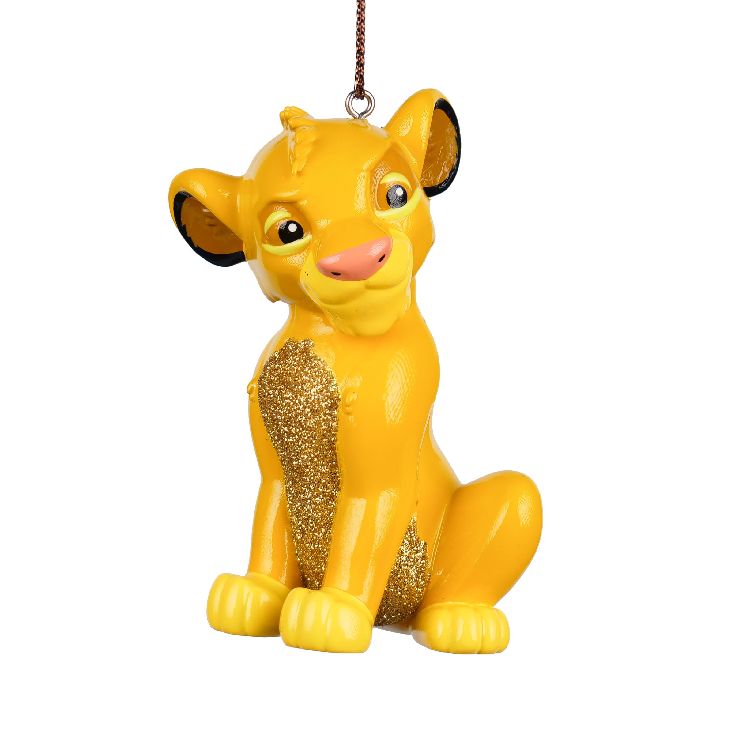 Suspension Disney Roi Lion de Noël Jaune - Boule et déco de sapin