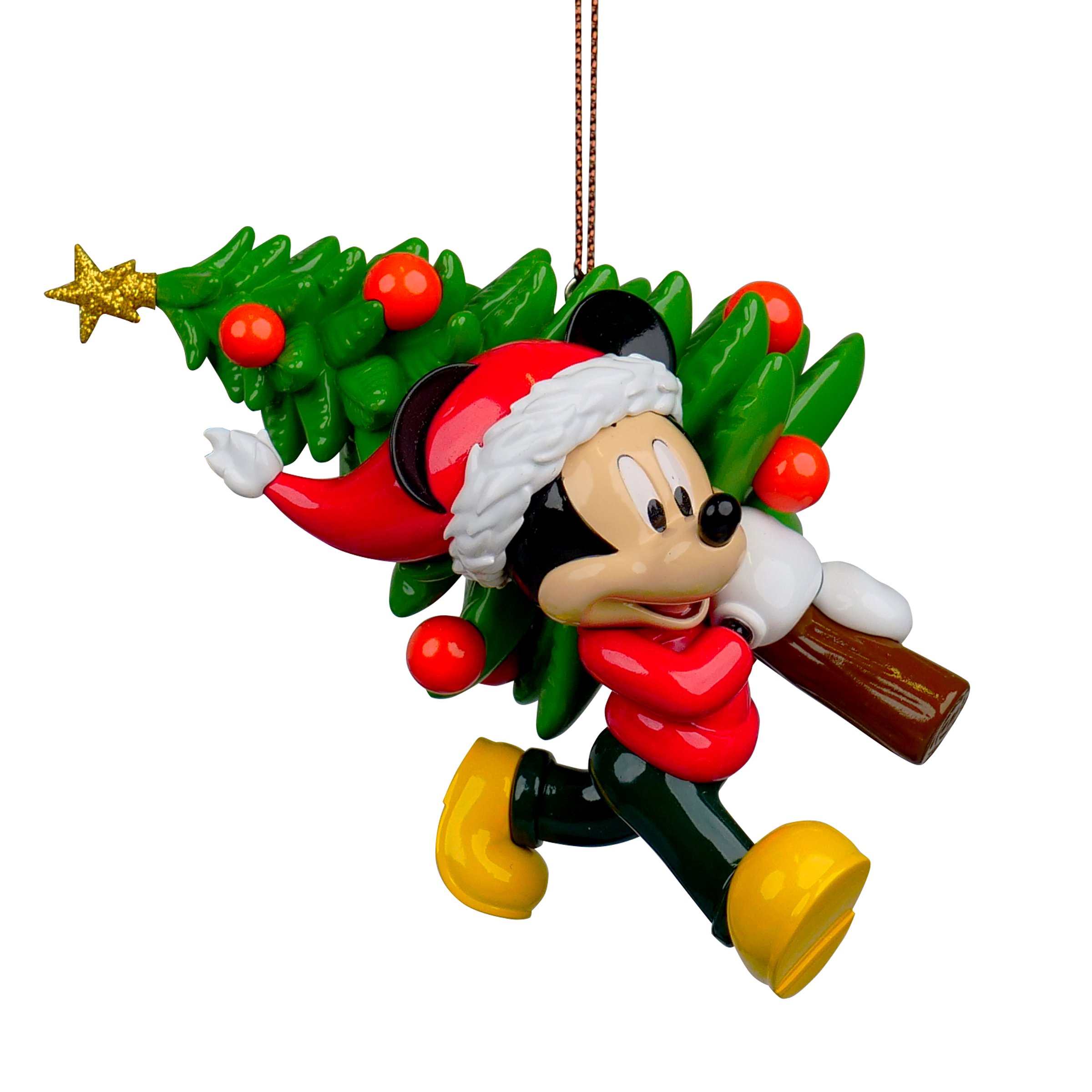 Deko-Anhänger Disney Mickey mit Weihnachtsbaum Rot - Baumschmuck & Kugeln -  Eminza
