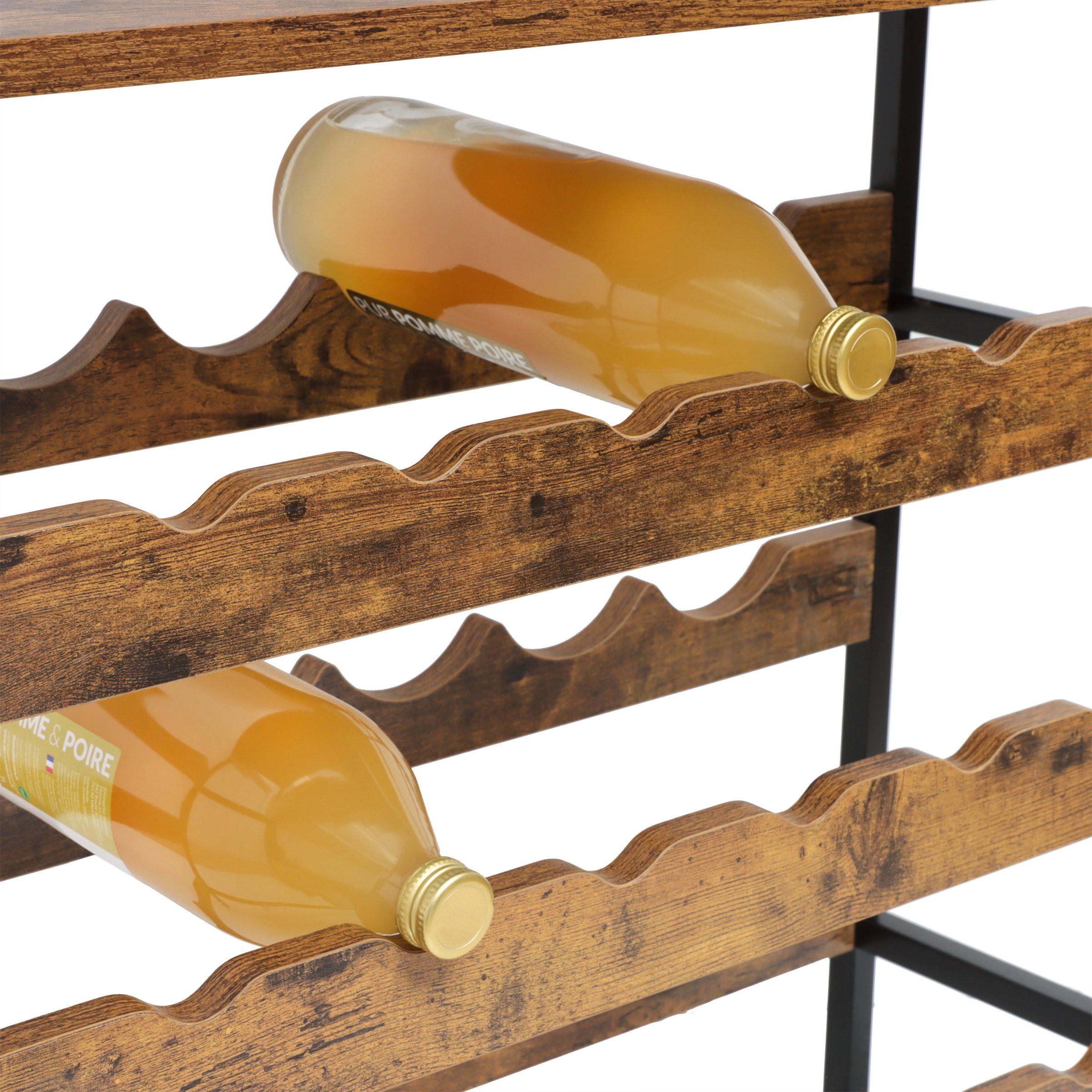 Support pour verres à vin – Support de rangement en métal pour verres à  pied sous armoire pour bar, cuisine (couleur : marron) (doré)