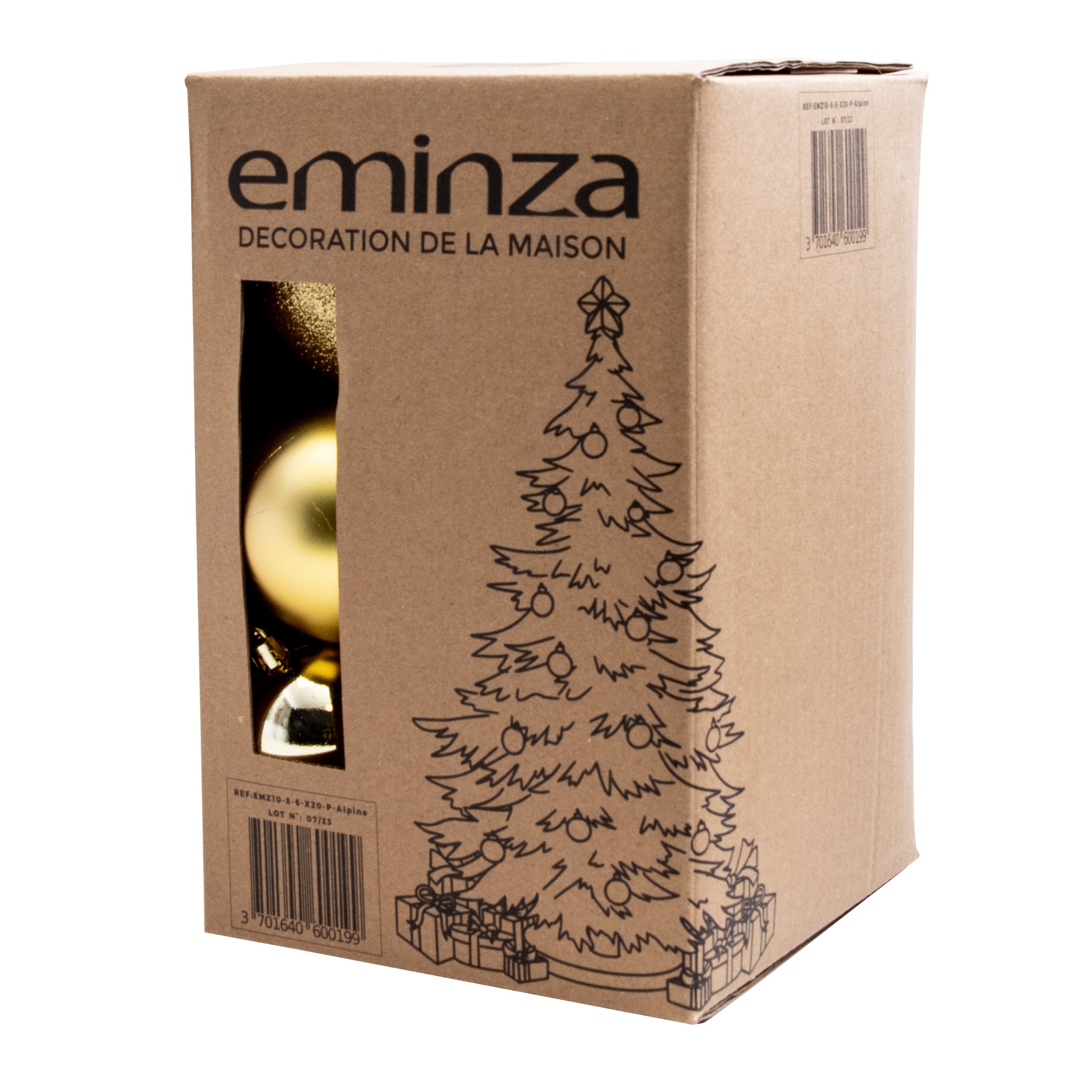 Lot De 20 Boules De Noël En Bois à Peindre - Diamètre 7,3 Cm, Avec Ficelle, Pour Déco DIY Sapin Et Bricolage