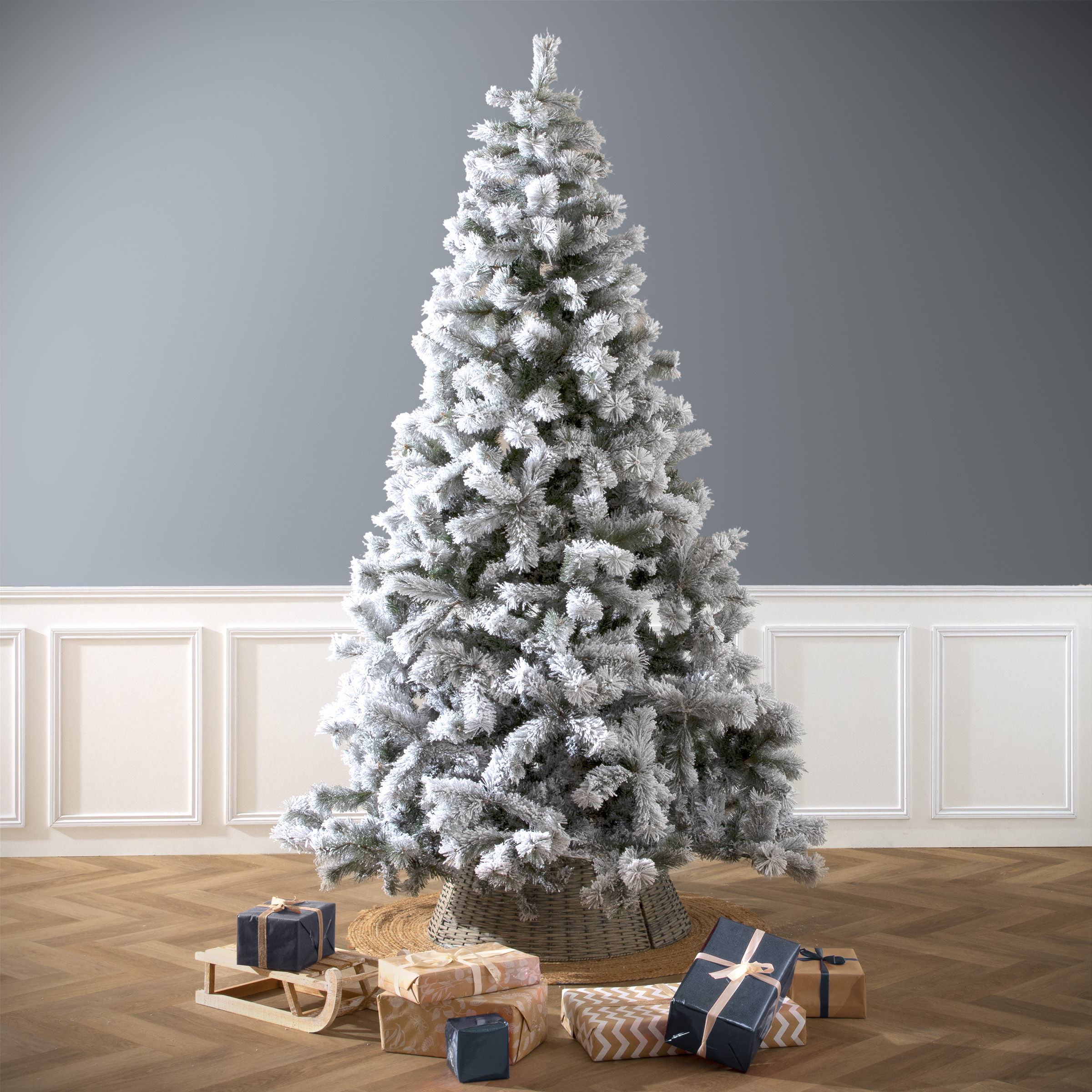 Brynxz - Bougie sapin de Noël - grandeur d'arbre - terra - D.10 H.20
