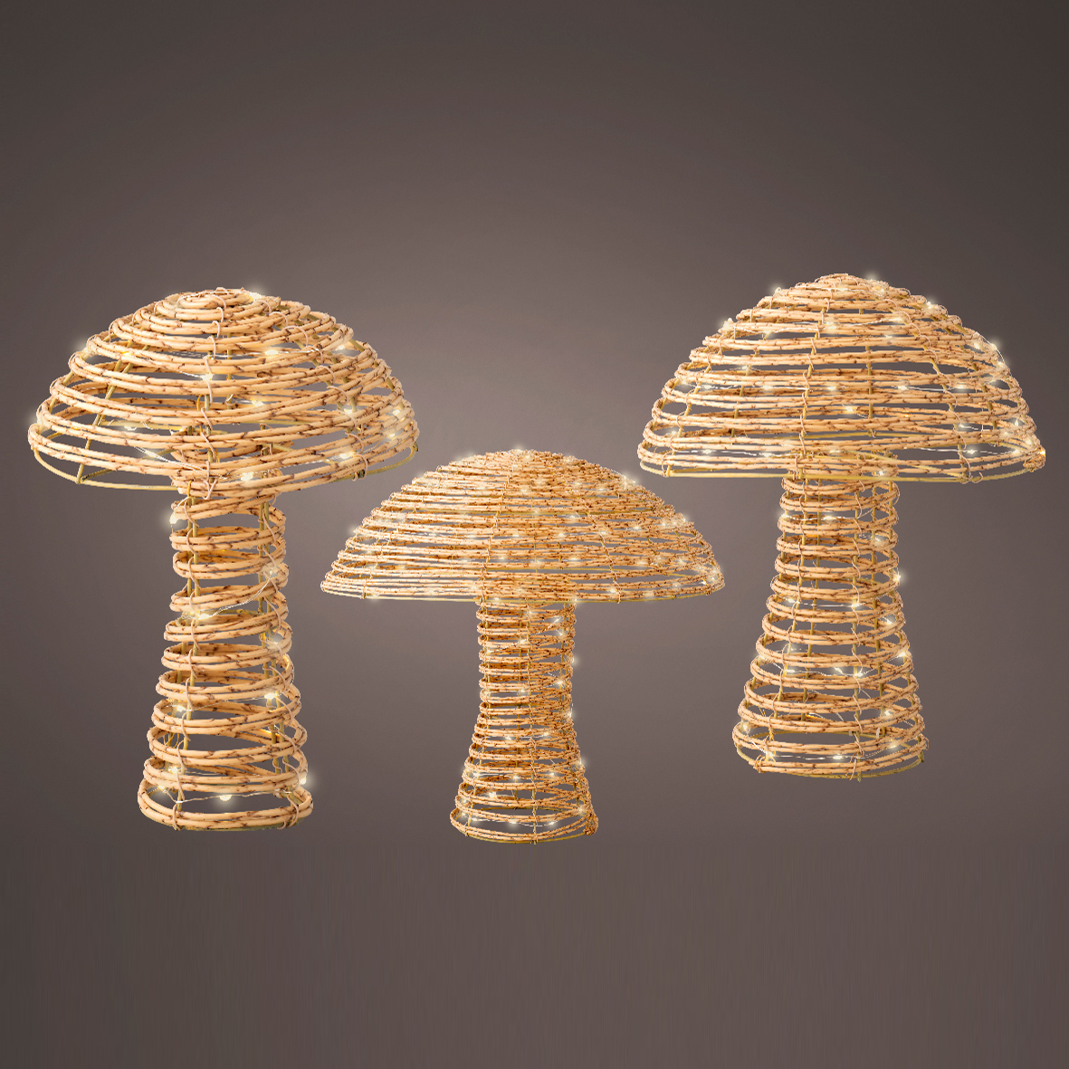 Milisten – 35 Mini Champignons En Résine Lumineux – Couleurs Assorties – Décoration Jardin Intérieur/extérieur – 2,1 Cm