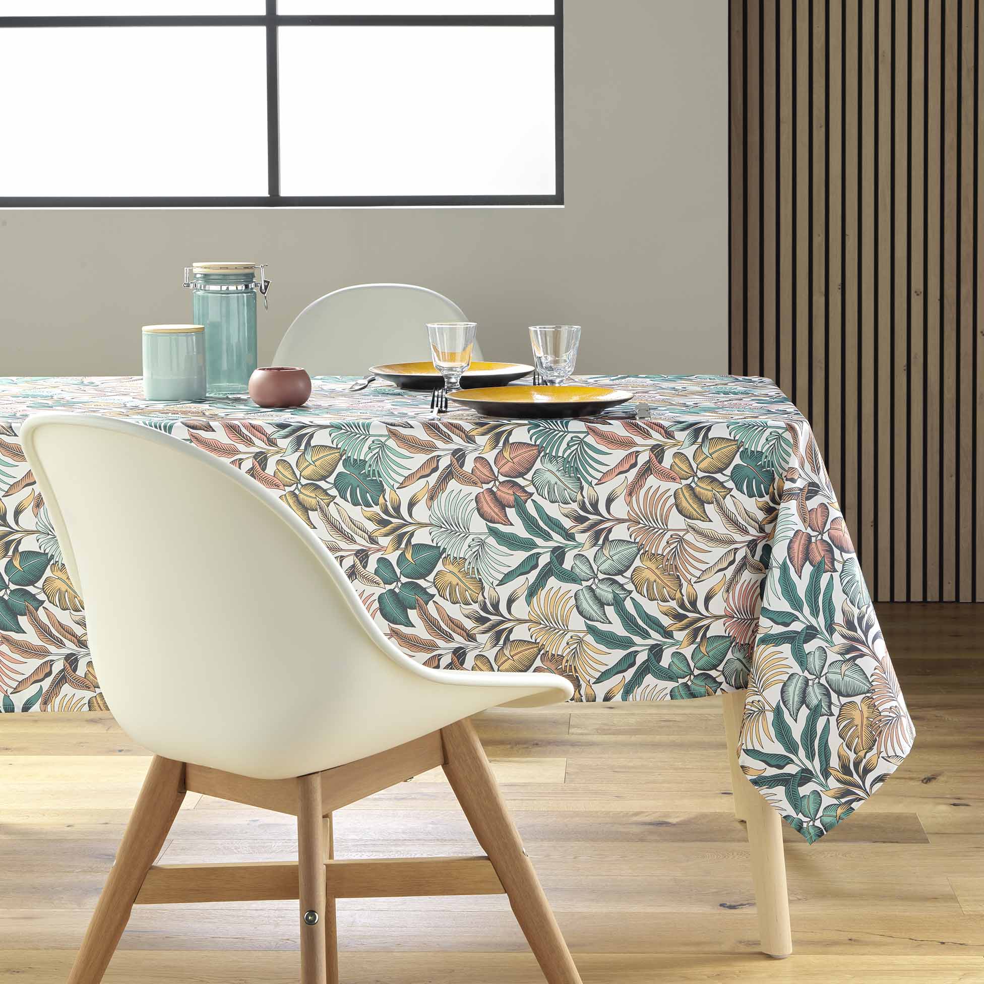 Nappe Rectangulaire à Bord élastique Imprimé Bois - Imperméable, Anti-taches, Taille 110x110 Cm, Pour Table Jardin Et Intérieur
