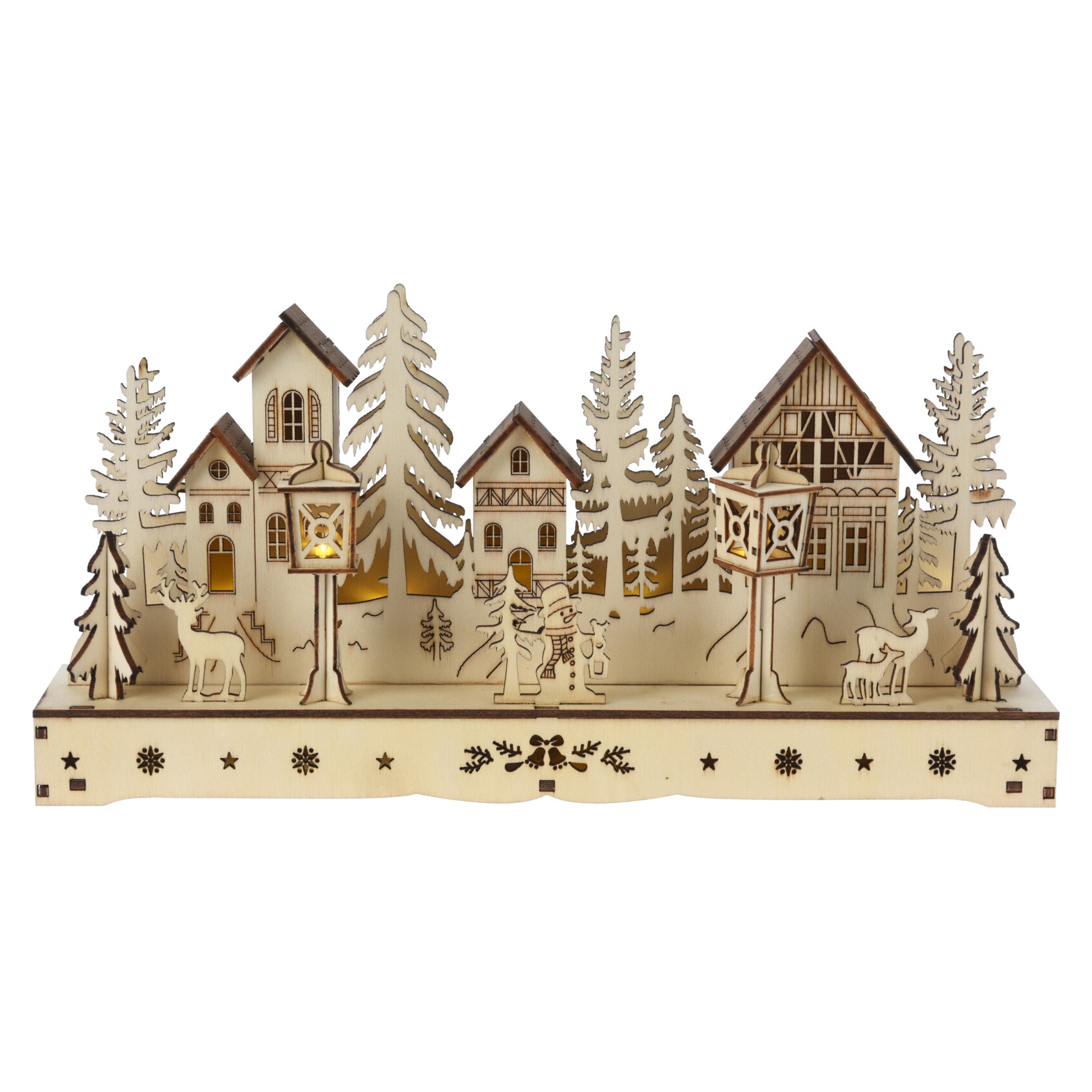 Maison Noël Bois Kit Maison De Noël En Bois à DIY - 3 Maisons Lumineuses à Assembler Et Décorer Bricolage Créatif