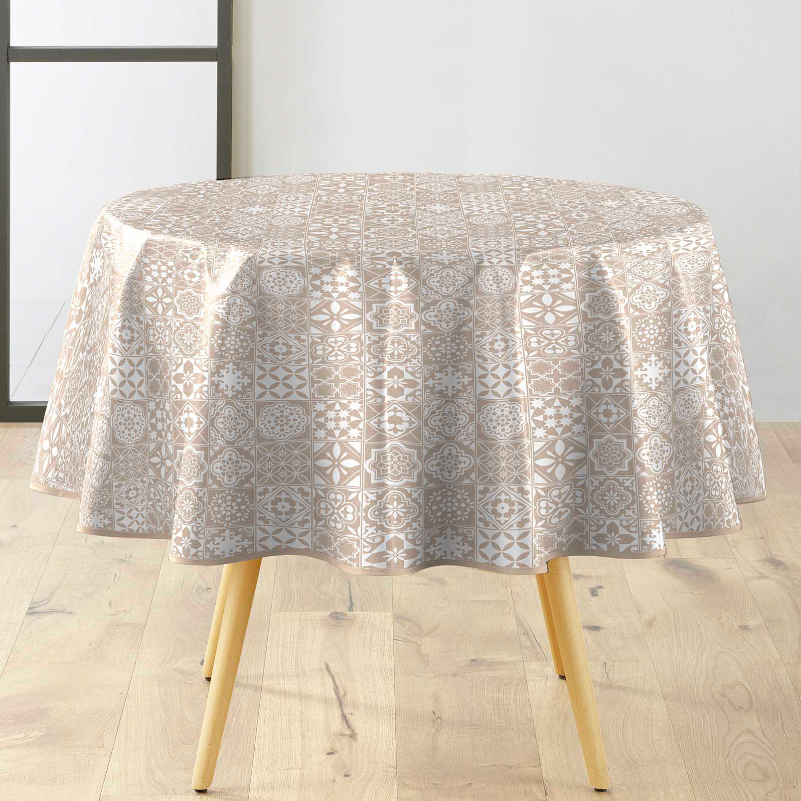 Runde PVC beschichtete Tischdecke 160 Cm Carella Wei Tischdecken runde-pvc-beschichtete-tischdecke-160-cm-carella-wei-tischdecken